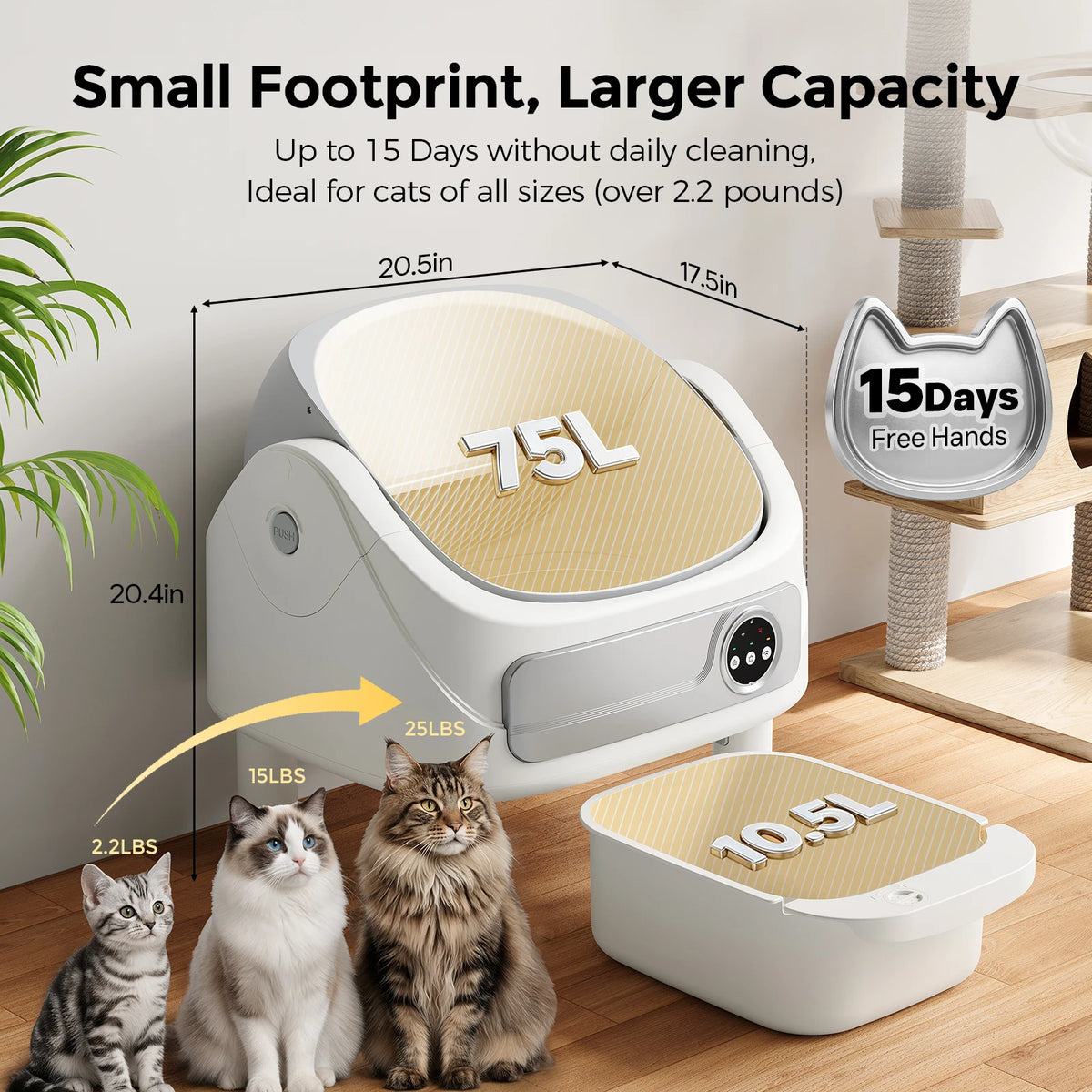 Patbrela White - Smart Katzentoilette
